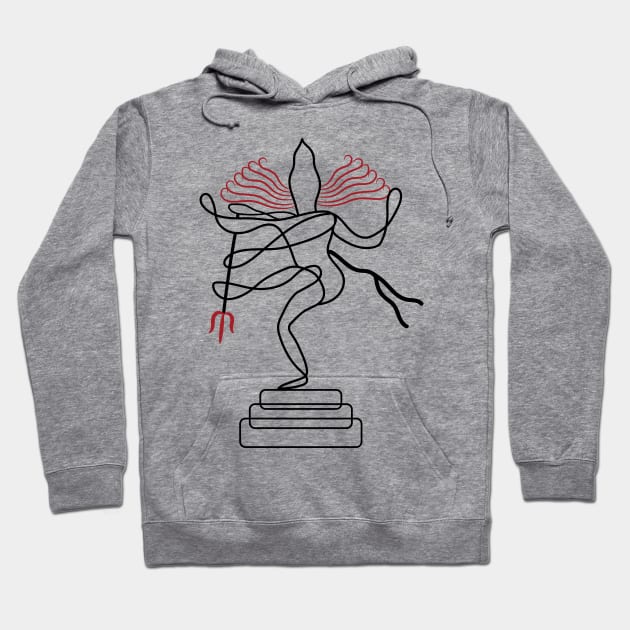 Nataraja Lord Shiva Cosmic Dancer Line art Mahadev Hindu Hoodie by alltheprints